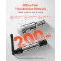 DMX Wireless Receiver Transmitter Rechargeable Battery Stage Light 4 PCs Silver