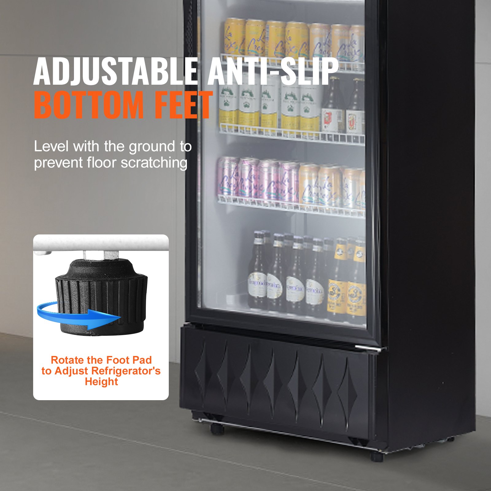 Commercial Merchandiser Refrigerator, 12.2 Cu.Ft / 345L Beverage Refrigerator Cooler Merchandiser, Glass Door Display Refrigerator Upright Fridge with 5 Adjustable Shelves, Customizable Lightbox Commercial Merchandiser Refrigerator, 12.2 Cu.Ft / 345L Beverage Refrigerator Cooler Merchandiser, Glass Door Display Refrigerator Upright Fridge with 5 Adjustable Shelves, Customizable Lightbox