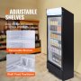 Refrigerador comercial VEVOR Merchandiser 12,2 Cu.Ft/345L com 5 prateleiras