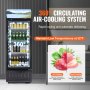 VEVOR Commercial Merchandiser Kjøleskapskjøler 6,8 Cu.Ft/ 195L med 3 hyller