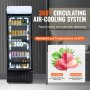 VEVOR Commercial Merchandiser Kjøleskapskjøler 9,7 Cu.Ft /275L med 4 hyller