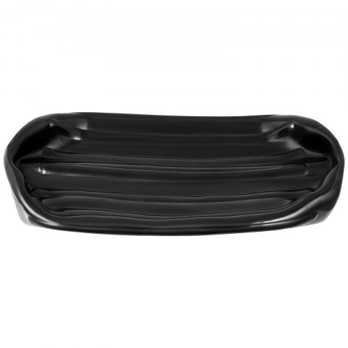 4 NEW RIBBED BOAT FENDERS 10" x 28" BLACK CENTER HOLE BUMPERS MOORING PROTECTION