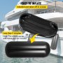 VEVOR 4 Ribbed Boat Fenders 10X 28" Black Center Hole Bumpers Mooring Protection