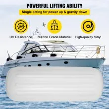 VEVOR 4 NEW Ribbed Boat Fenders 25.4 x 71.1 cm Center Hole Bumpers Mooring Protection