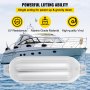 4 New Ribbed 8.5" X 27" Boat Fenders Vinyl Bumper Dock Shield Protection White