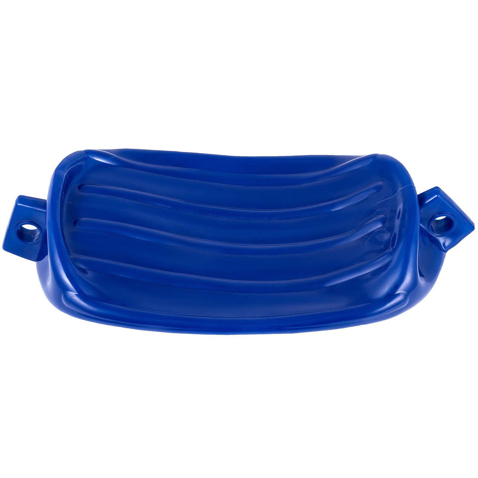 VEVOR Ribbed Twin Eyes Boat Fender Pack of 4 and Pump to Inflate (Blue,8.5 x 27 inches)