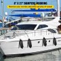 VEVOR Boat Fenders 4 Ribbed 8\" x 27\" PVC Bumper Dock Shield Protection Black