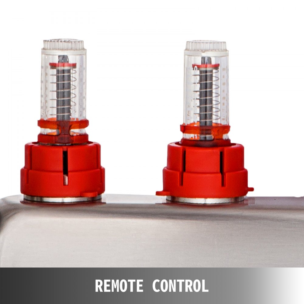 9-branch Pex Radiant Floor Heating Manifold Set Upside Down Horizontal