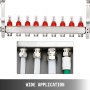 9-branch Pex Radiant Floor Heating Manifold Set Upside Down Horizontal