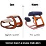 VEVOR Ergonomic Kneeling Chair Heavy Duty Better Posture Kneeling Stool Office Chair Home for Body Shaping Relieveing Stress Meditation Desk Computer Kneeling Stool Chair