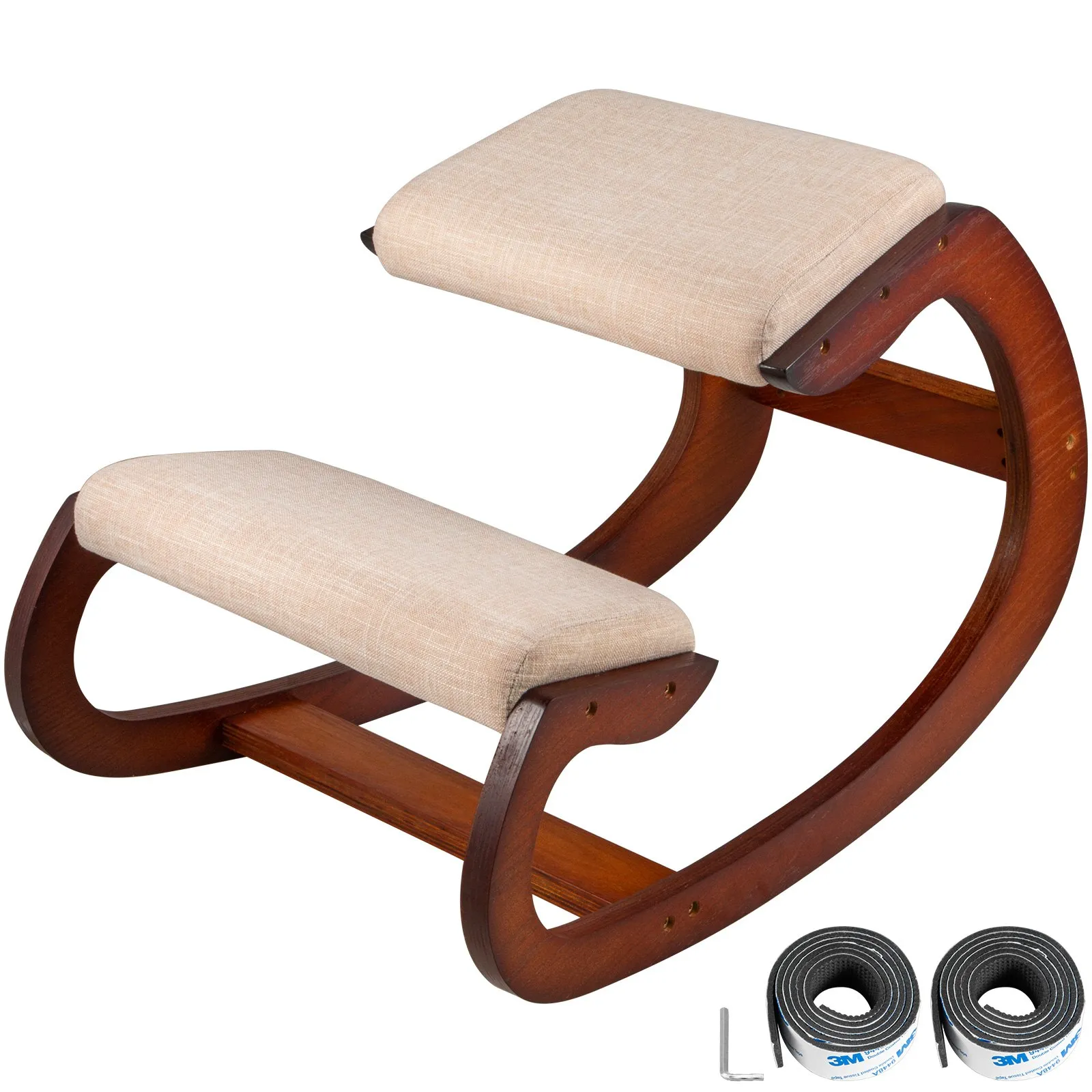 VEVOR Ergonomic Kneeling Chair 220LB Load Capacity Kneeling Posture Desk Chair Stool with Hip Cushion Kneeling Ergonomic Stool for Home Office Good Posture Computer Stool
