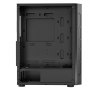 VEVOR - Caja para juegos de PC, torre media, con panel de vidrio templado de alto flujo de aire, filtro antipolvo, 3 ventiladores ARGB de 120 mm, gestión de cables sencilla, compatible con GPU de hasta 320 mm de longitud, compatible con ATX/M-ATX/ITX