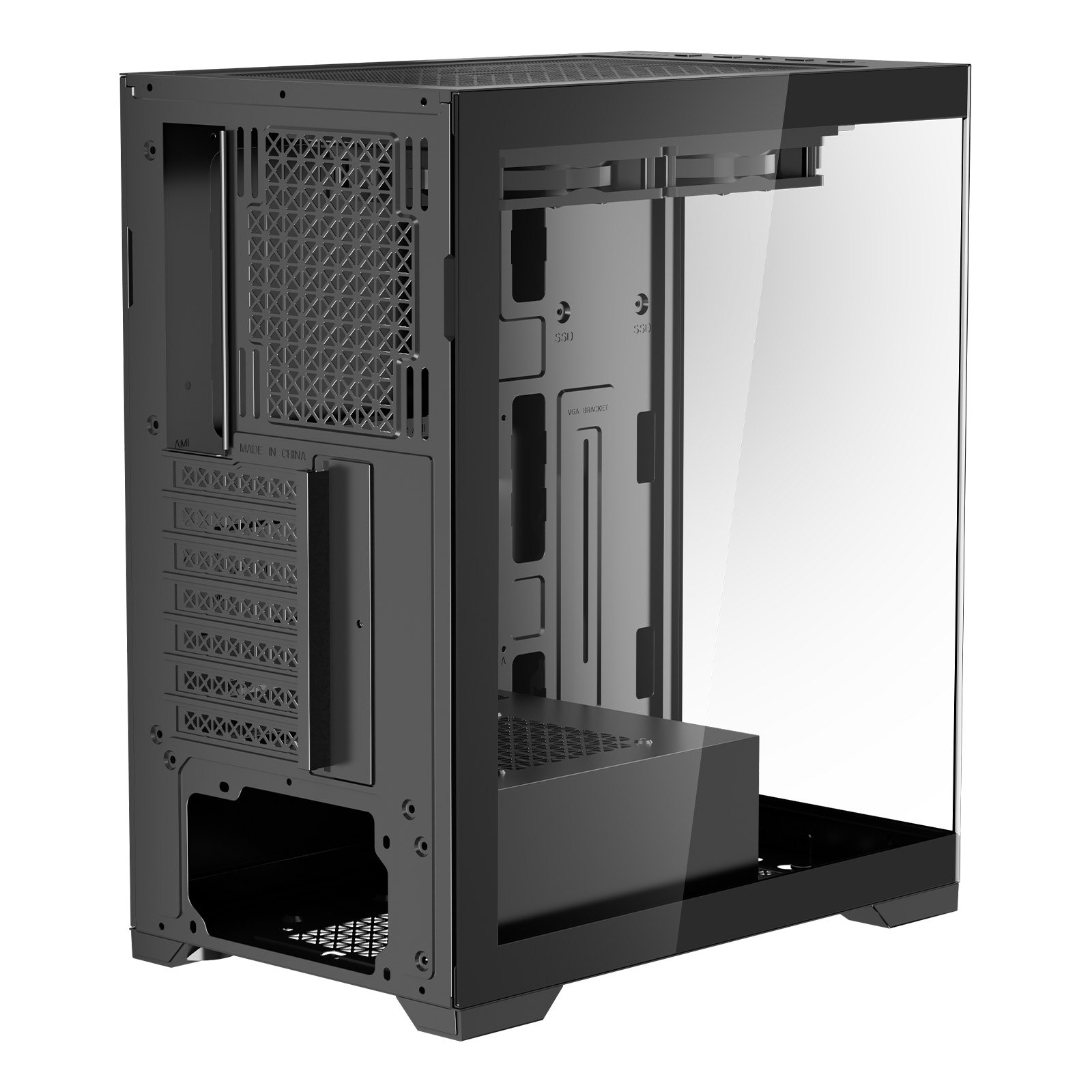 VEVOR PC Gaming Case, Mid-Tower, Computer Case with High-Airflow Tempered Glass Panel, Dust Filter, 2 x 120 mm Fans, Cable Management, for GPU up to 360 mm in Length, Compatible with ATX/M-ATX/ITX