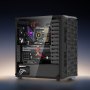 VEVOR PC Gaming Case, Mid-Tower, Computer Case with High-Airflow Tempered Glass Panel, Dust Filter, 4 x 120 mm Fans, Cable Management, for GPU up to 270 mm in Length, Compatible with ATX/M-ATX/ITX