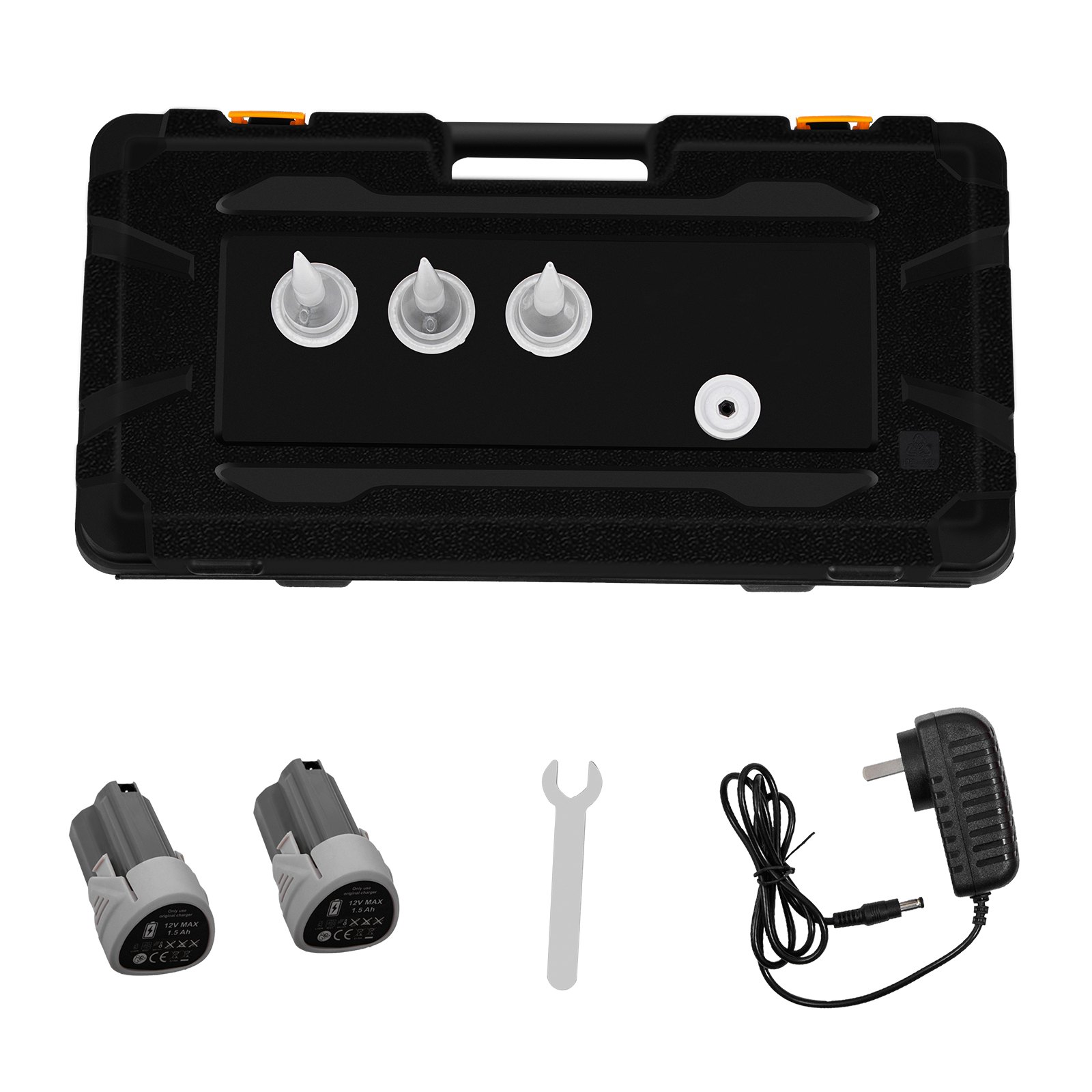 VEVOR Sausage Caulking Gun 283.5/567 g Electric Caulking Gun Aluminum 300ml Cartridge/600ml Sausage Cartridge Gun Packs 54.9x25.9 cm Dual-Use Hand Tool 6500?N Caulking Gun Kit with 5 Cones Nozzles