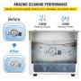VEVOR Ultrasonic Cleaner, 36KHz~40KHz Adjustable Frequency, 3L 220V, Ultrasonic Cleaning Machine w/ Digital Timer and Heater, Lab Sonic Cleaner for Jewelry Watch Eyeglasses Coins, FCC/CE/RoHS Listed