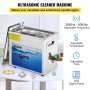 VEVOR Ultrasonic Cleaner, 36KHz~40KHz Adjustable Frequency, 6L 220V, Ultrasonic Cleaning Machine w/ Digital Timer and Heater, Lab Sonic Cleaner for Jewelry Watch Eyeglasses Coins, FCC/CE/RoHS Listed