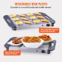 VEVOR Electric Buffet Server & Food Warmer, 14" x 14" Portable Stainless Steel Chafing Dish Set with Temp Control & Oven-Safe Pan, Perfect for Catering, Parties, Events, Entertaining, Silver, ETL