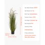 VEVOR Artificial Grass Plant, 2 Pack 1194mm Horsetail Reed Grass in Pot, Premium PVC Faux Fake Greenery Shrubs Plant for Indoor Outdoor House Home Garden Office Room Décor, Housewarming, Green