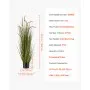 VEVOR Artificial Grass Plant, 2 Pack 1194mm Horsetail Reed Grass in Pot, Premium PVC Faux Fake Greenery Shrubs Plant for Indoor Outdoor House Home Garden Office Room Décor, Housewarming, Green
