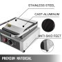 Single Contact Grill Ribbed Panini Press Electric Griddle Sandwich Toaster 1800w