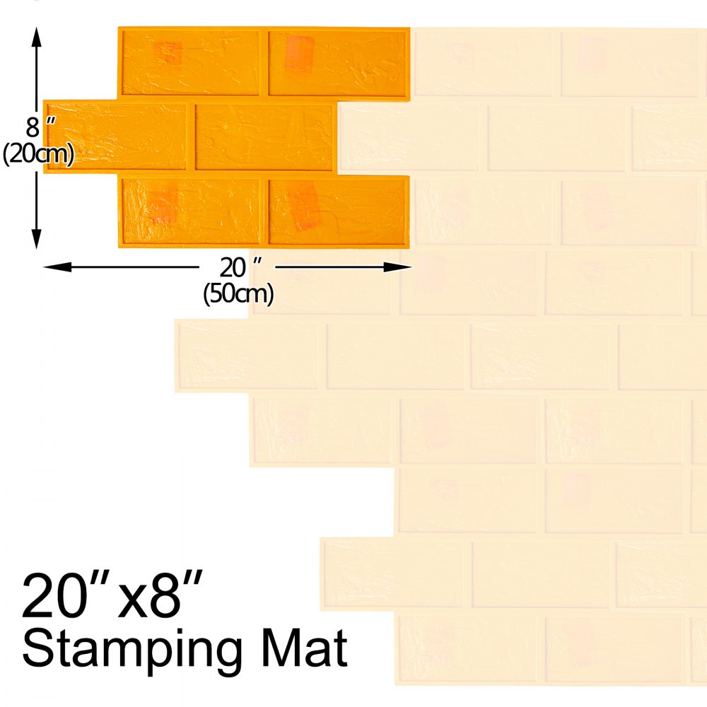 VEVOR Stamping Stone Decorative Concrete Cement Imprint Texture Stamp Brick