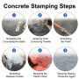 Vevor Concrete Texturing Skin Concrete Stamp Mat 24"x24" Red For Cement Stamping