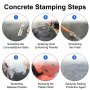 VEVOR Set 4 Stamping Stone Decorative Concrete Cement Imprint Texture Stamp 91cm