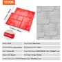 VEVOR Concrete Stamps Mat 24 x 24 pol. Textura de pele de poliuretano Moldes de carimbo