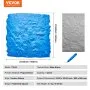 VEVOR Betonová razítka, podložka na razítka, 24 x 24 palců, texturovaná betonová vrstva, polyuretanová razítka, texturovaná podložka na kamenné dlaždice, břidlicová podlaha, potisk, bezešvé razítko, betonové formy pro venkovní dekorace, modrá