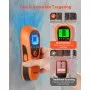 VEVOR Vyhledávač stěnových trámů, 5 v 1, elektronický detektor stěnových trámů s inteligentním senzorem, LCD displejem s vysokým rozlišením a zvukovým alarmem, pro střed a okraj kovu, AC dráty, trámy, trubky, oranžová