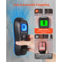 VEVOR Stud Finder Wall Scanner 5 in 1 Electronic Wall Stud Detector LCD Black