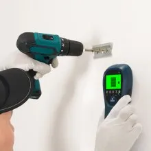 VEVOR Stud Finder Wall Scanner, 5 in 1, Electronic Wall Stud Detector with Smart Sensor, High-Definition LCD Display and Audio Alarm, for the Center and Edge of Metal, AC Wire, Joists, Pipes, Blue