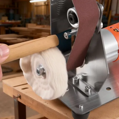 Mini Belt Sander With 7 Adjustable Speeds – Electric Bench Grinder & Polishing Kit For DIY Woodworking, Metal, Acrylic & Tool Sharpening