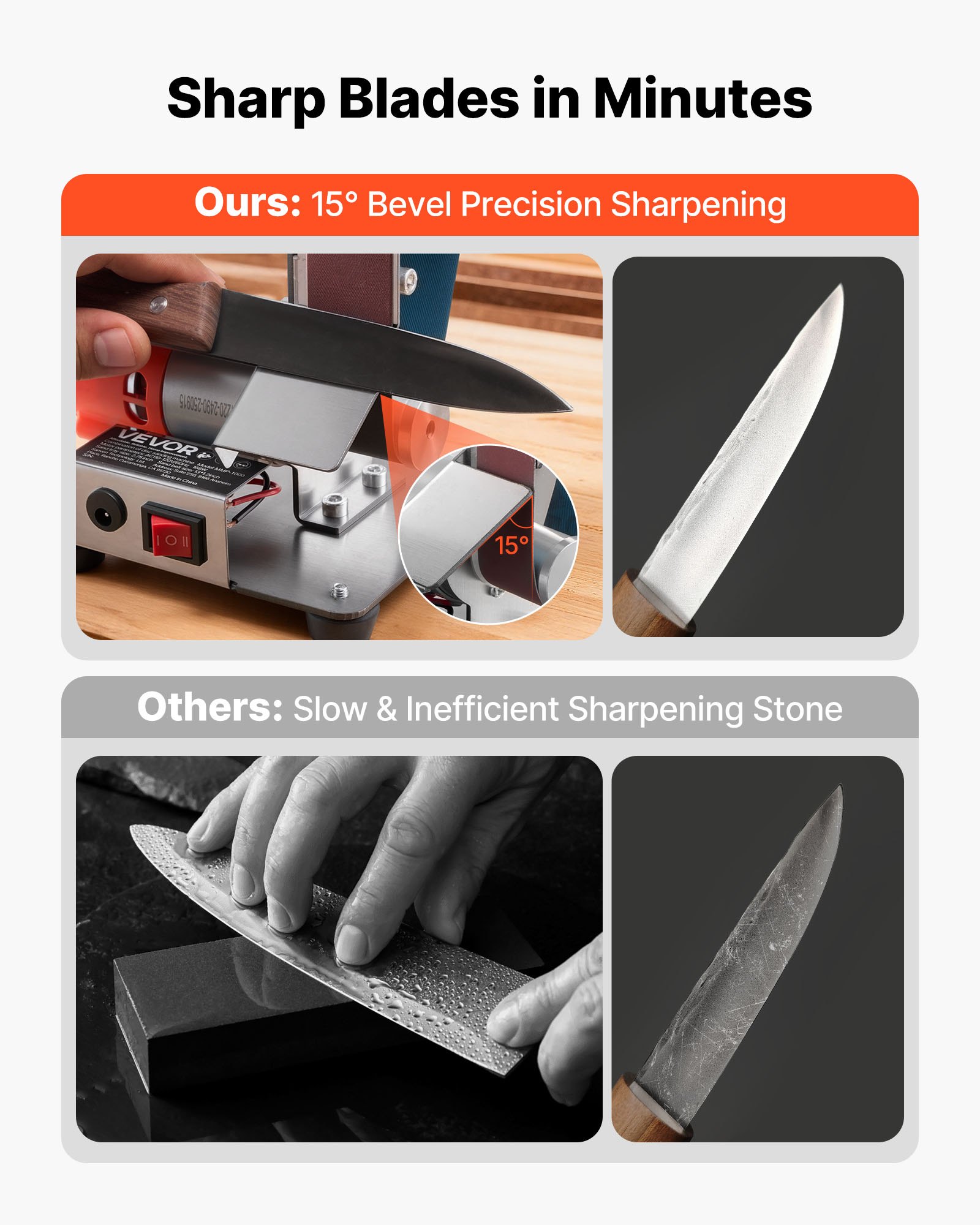 VEVOR 3-in-1 Mini Belt Sander, 13" x 1.2" Sanding Belt, 2.75" Grinding & Polishing Wheel Combo, 7-Speed Adjustable with Forward/Reverse Control for Woodworking, Jewelry Making, Knife Sharpening