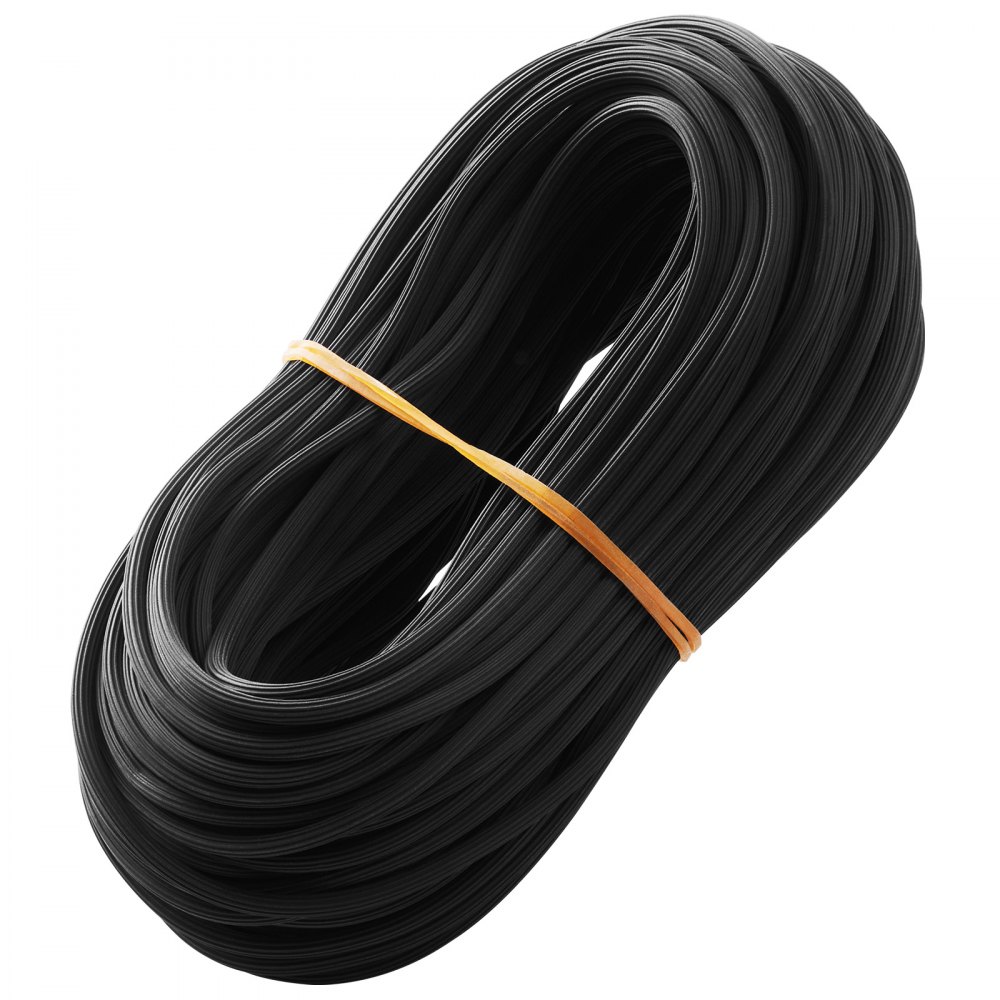 VEVOR Window Screen Spline, 100 ft x 0.16 in Window Screen Retainer Spline, PVC Window and Door Screen Spline, Hollow Serrated Screen Holder Spline, for Window Door Screen Repair and Replacement
