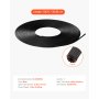 VEVOR Window Screen Spline, 100 ft x 0.16 in Window Screen Retainer Spline, PVC Window and Door Screen Spline, Hollow Serrated Screen Holder Spline, for Window Door Screen Repair and Replacement