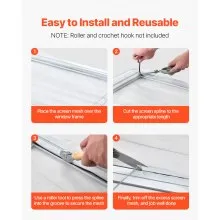 Window Screen Spline Retainer Spline 100 ft x 0.16 in Replacement Spline