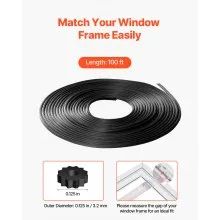Window Screen Spline Retainer Spline 100 ft x 0.125 in Replacement Spline
