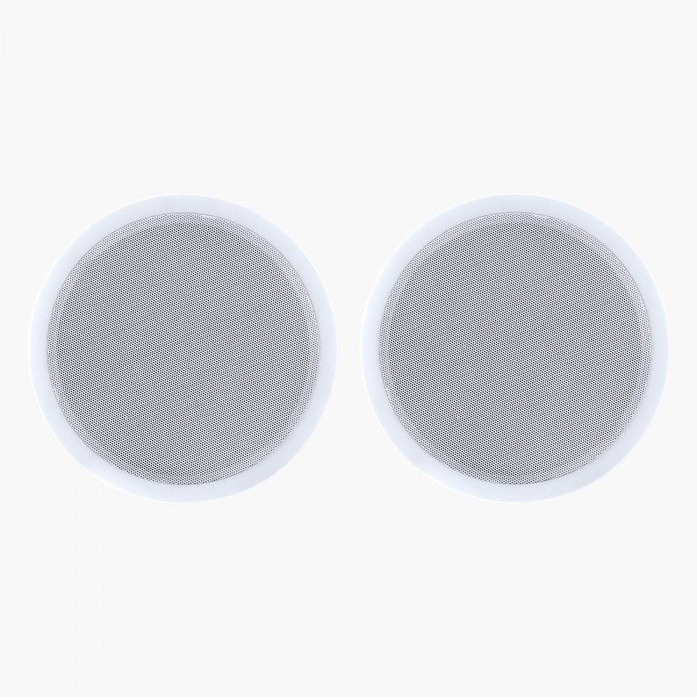 VEVOR Bluetooth Ceiling Speakers, 203.2mm, In Ceiling & In-Wall Speaker System with Amplifier, 2-Way Flush Mount Speakers, for Damp Humid Placement, Home Theater, Living Room, or Covered Patio, 1 Pair