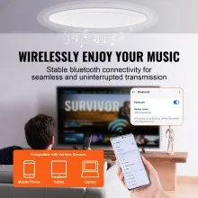 VEVOR 6.5'' Bluetooth in Ceiling Speakers, 150W, Flush Mount Ceiling & in-Wall Speaker System with 8ΩImpedance 89dB Sensitivity, for Home Kitchen Living Room Bedroom or Covered Outdoor Porches, Single