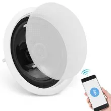 VEVOR 6.5'' Bluetooth in Ceiling Speakers, 150W, Flush Mount Ceiling & in-Wall Speaker System with 8ΩImpedance 89dB Sensitivity, for Home Kitchen Living Room Bedroom or Covered Outdoor Porches, Single