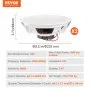 VEVOR 2 PCs 203.2 mm in Ceiling Speakers, 50-Watts, Flush Mount Ceiling & in-Wall Speakers System with 8ΩImpedance 89dB Sensitivity, for Home Kitchen Living Room Bedroom or Covered Outdoor Porches