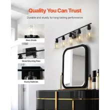 5-Light Modern Bathroom Vanity Light 37.1-Inch Wall Light Fixtures Over Mirror