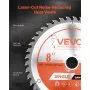 VEVOR Circular Saw Blade, 203 mm Diameter, 42 Sharp Alloy Teeth, 25.4mm Arbor, Fine Finish, Wood Cutting Blade for Circular Saw, with Noise-Reducing Heat Vents, for Cutting Plywood, OSB, and Hardwood