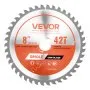 VEVOR Circular Saw Blade, 203 mm Diameter, 42 Sharp Alloy Teeth, 25.4mm Arbor, Fine Finish, Wood Cutting Blade for Circular Saw, with Noise-Reducing Heat Vents, for Cutting Plywood, OSB, and Hardwood