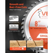 VEVOR Circular Saw Blade Wood Cutting Blade for Circular Saw 8 inch 42 Teeth