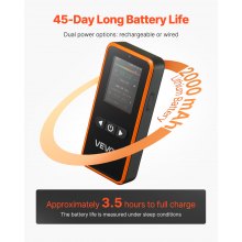 Home Radon Detector 3.3Bq to 37kBq/m³ Portable Easy to Use Battery Operated