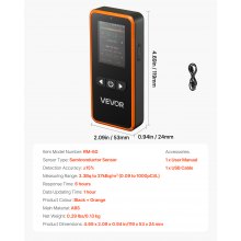 Home Radon Detector 3.3Bq to 37kBq/m³ Portable Easy to Use Battery Operated