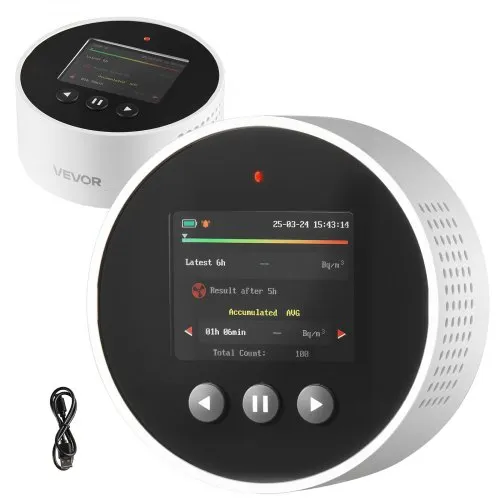 Radon Air Quality Meter Detector for Home 3.3Bq to 37kBq/m³ Battery Powered